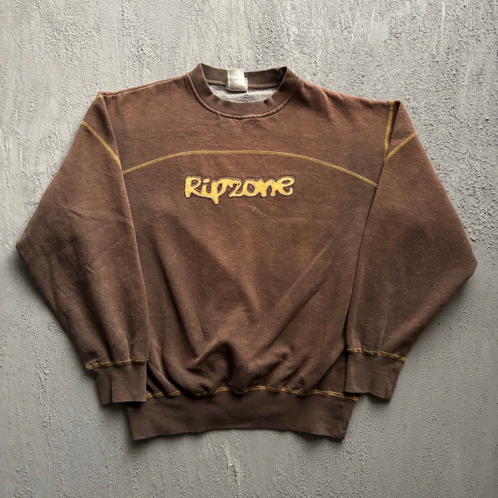 Vintage Ripzone Sweatshirt Mens Large Brown 90s